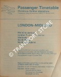 Passenger Timetable Christmas Holiday Alterations, London Midland Mainline Services - London Euston, St Pancras, Midlands, North Wales, Northern England, Tuesday to Friday 23 December 1969 to 2 January 1970 by British Railways London Midland Region